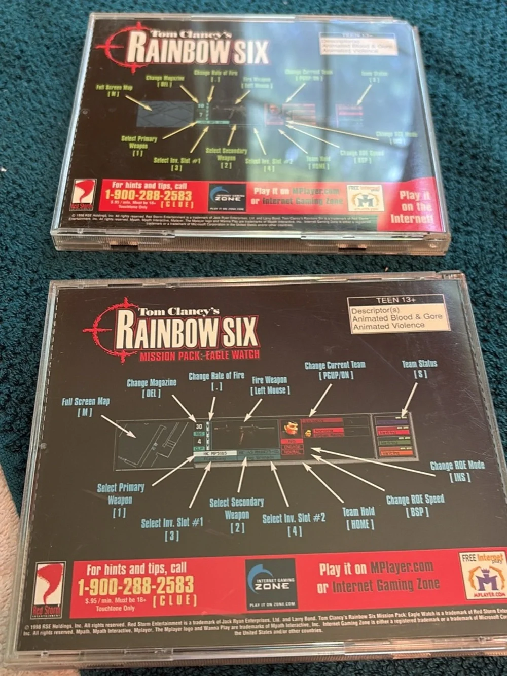 VINTAGE Two Disc- Rainbow Six and Rainbow Six: Mission Pack - Eagle Watch CD-ROM